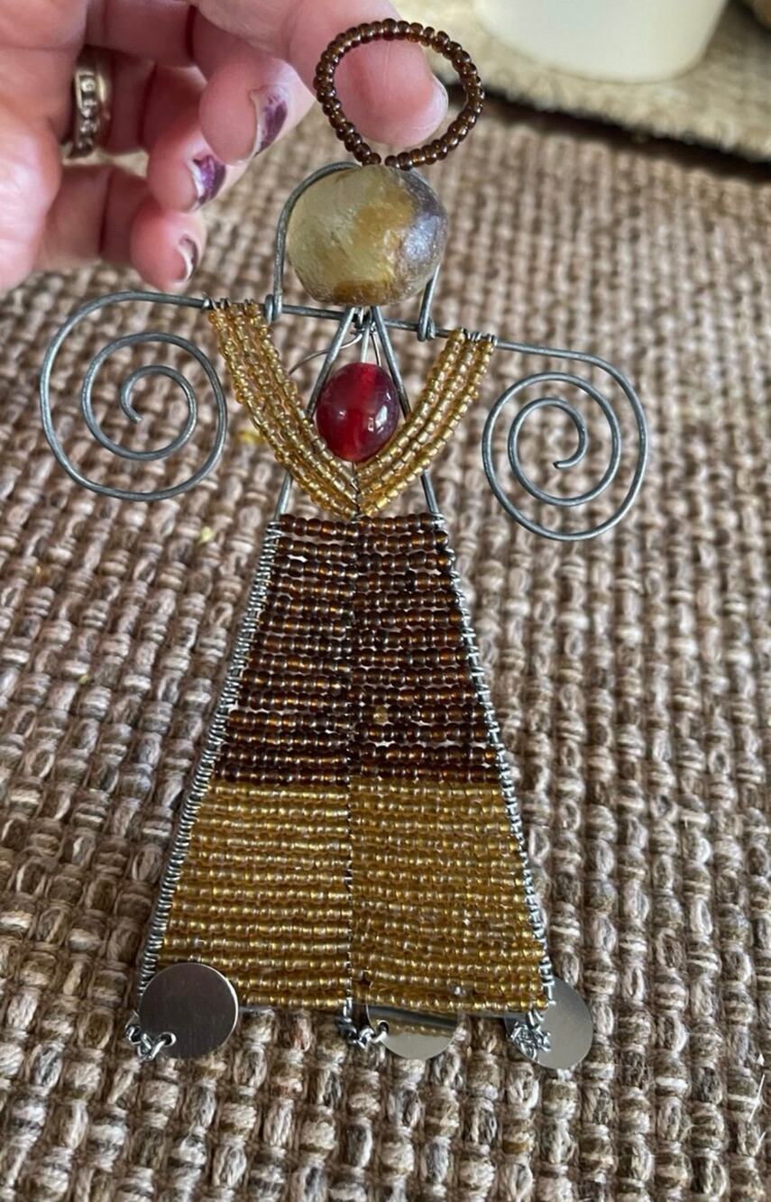 Beaded Angel Christmas ornament